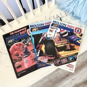 Molson Indy, Official Programs, Vintage 90s, Set of 3, Exhibition Place, Toronto